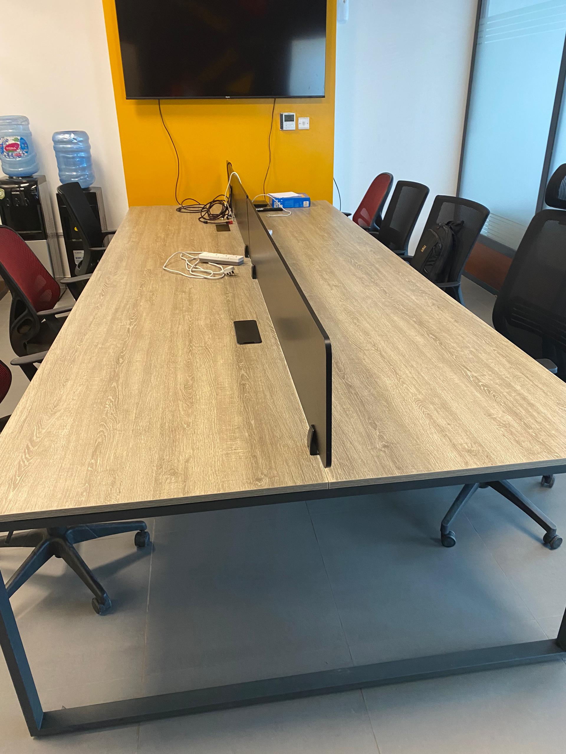 Conference Table - Light Oak, 8-10 Seater