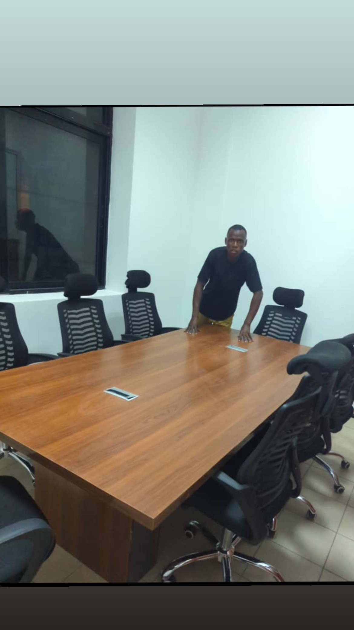 8-Seater Conference Table with 8 Chairs