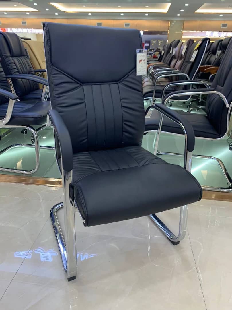 Executive Visitor Chair - Black PU Leather Cantilever