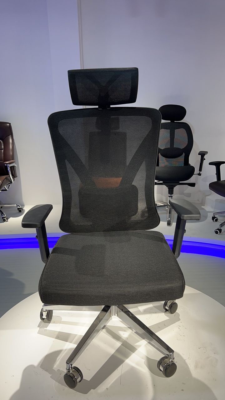 High-Back Ergonomic Executive Mesh Chair - Black